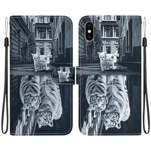 Étui Pour Iphone Xs Max Cuir Pu Fentes Pour Cartes Fleur Papillon P... on Productcaster.