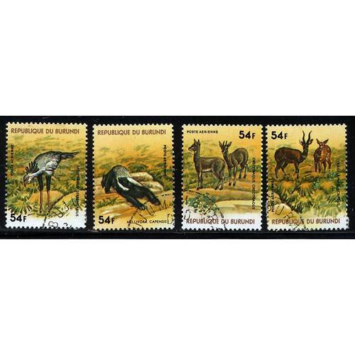 Animaux Burundi Série De 4 Timbres Oblitérés on Productcaster.