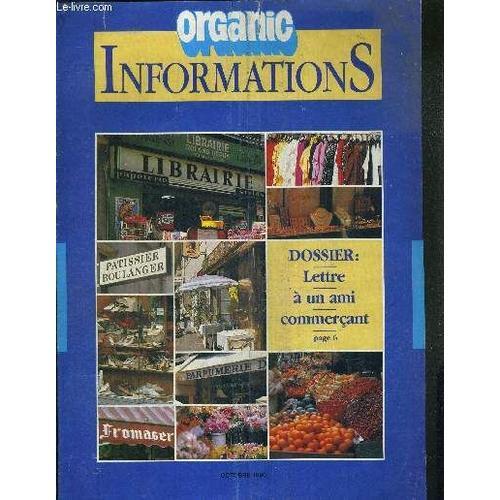 Organic Informations - Octobre 1990 / La Vie Des Entreprises - Lett... on Productcaster.