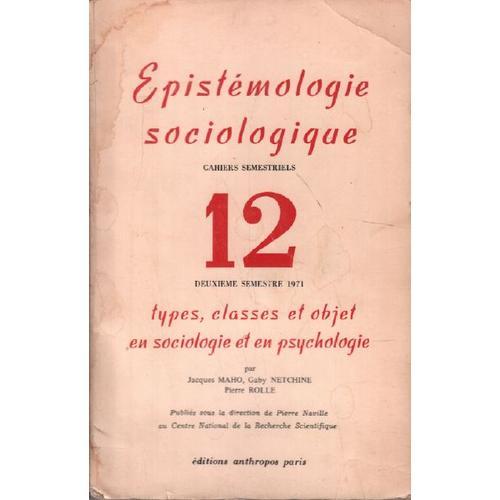 Epistémologie Sociologique N° 12 on Productcaster.