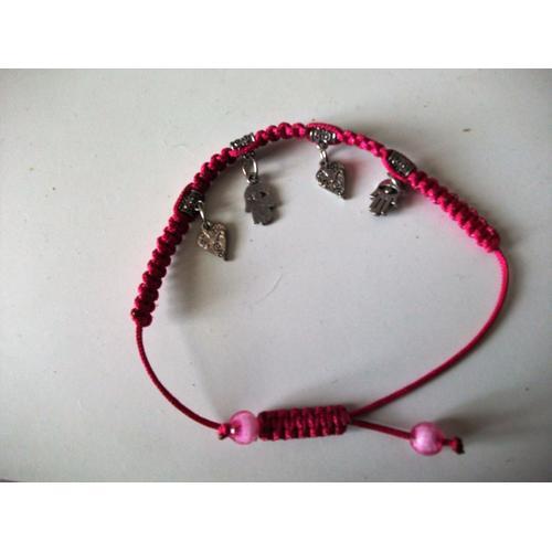 Bracelet De Cuir Rouge Avec Des Charms on Productcaster.