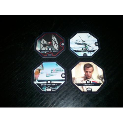 Lot De 4 Jetons Cartes Star Wars Leclerc on Productcaster.