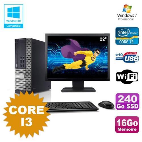 Lot PC Dell Optiplex 7010 SFF Core I3 3.1GHz 16Go 240Go SSD DVD Wif... on Productcaster.