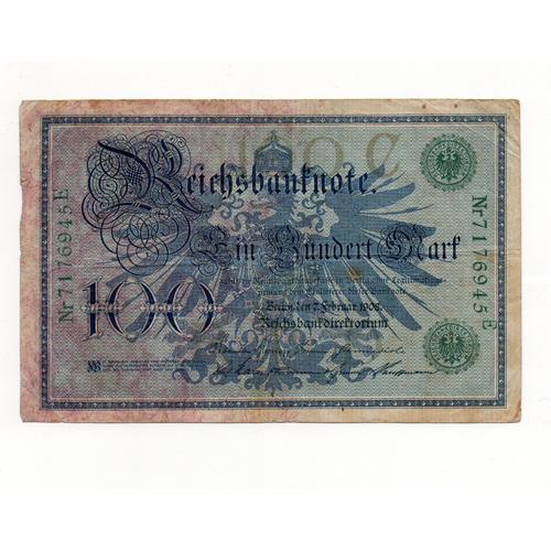 Allemagne - Reich - 100 Marks 7 Février 1908 on Productcaster.