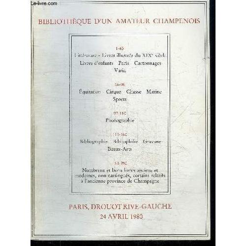 Catalogue De Vente Aux Encheres : Bibliotheque D'un Amateur - Paris... on Productcaster.