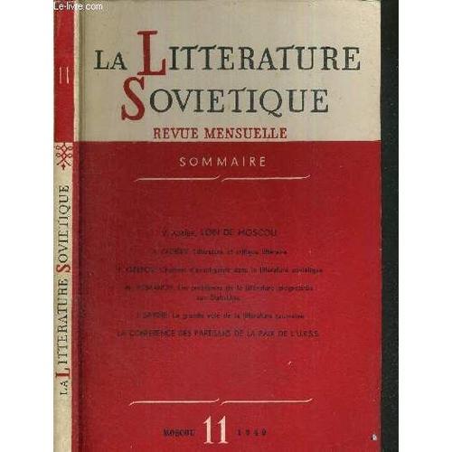 La Litterature Sovietique - N°11 / V. Ajaïev : Loin De Moscou / A. ... on Productcaster.