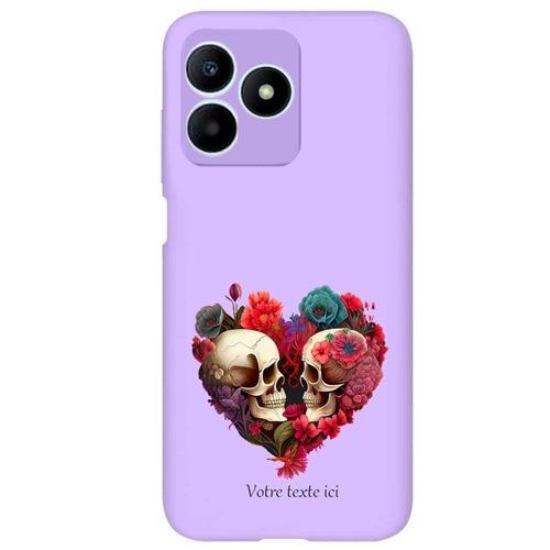 Coque Violet Pour Realme C53 Tete Mort Love on Productcaster.