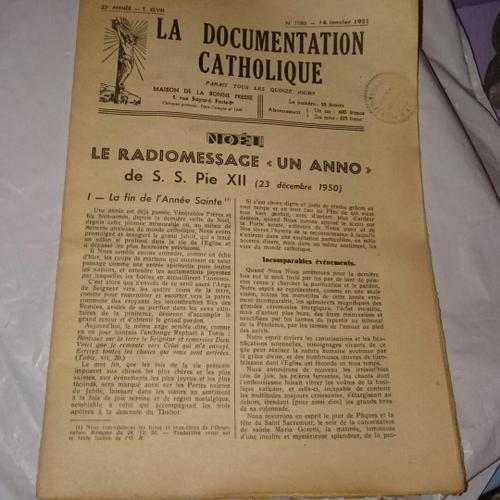 La Documentation Catholique. Numéro 1086. 33e Année. T. Xlviii. 14 ... on Productcaster.