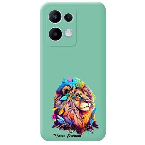 Coque Turquoise Pour Redmi Note 13 4g Lion Plume Jungle on Productcaster.