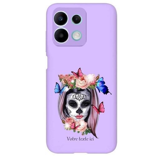 Coque Violet Pour Redmi Note 13 5g Mort Mexicaine Calavera Papillon on Productcaster.