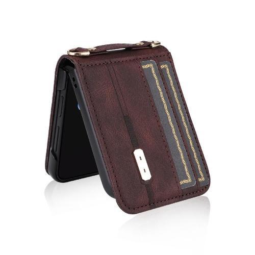 Étui Pour Samsung Galaxy Z Flip5 Avec Porte-Cartes Kickstand Protec... on Productcaster.