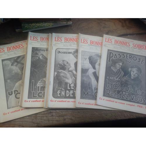 Lot De 10 Les Bonnes Soirées Revue Hebdomadaire Illustrée Année 193... on Productcaster.