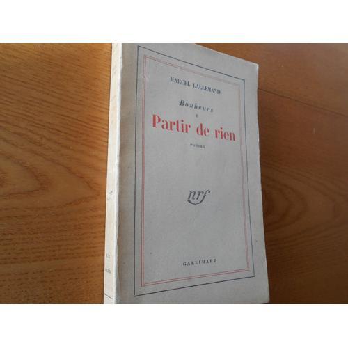 Partir De Rien (Bonheurs, 1) on Productcaster.