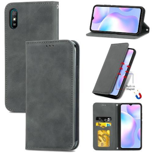 Étui Pour Redmi 9a Étui En Cuir Portefeuille Simple Entreprise Anti... on Productcaster.