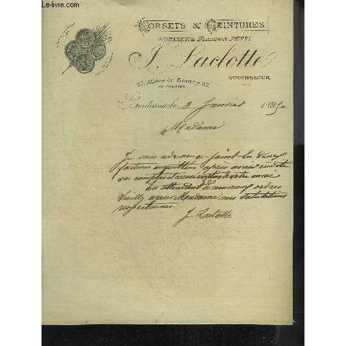 Une Lettre Manuscrite De J.Laclotte - Datant De 1895 - Lettre Signee. on Productcaster.