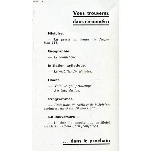 Documents Pour La Classe - N°110 - 15 Fevrier 1962 / La Presse Au T... on Productcaster.