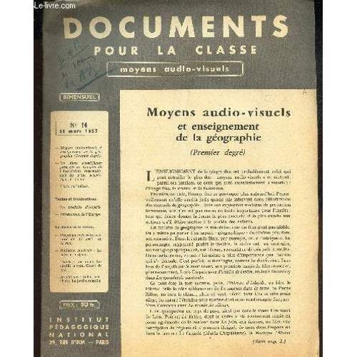 Documents Pour La Classe - Moyens Audiovisuels - N°14 - 28 Mars 195... on Productcaster.