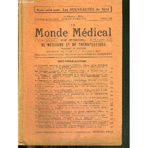 Le Monde Medical - N°662 - Fev./Mars 1925 / La Pathologie Digestive... on Productcaster.