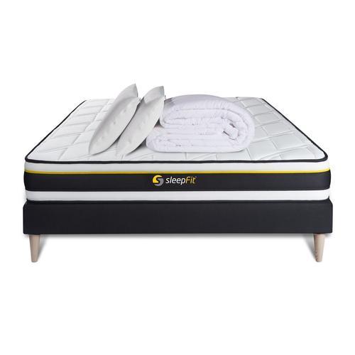 Pack Sommier + Matelas Soft 140x200 + 2 Oreillers Memoire De Forme ... on Productcaster.