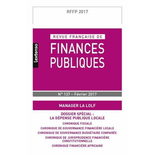 Revue Française De Finances Publiques N° 137, Février 2017 on Productcaster.