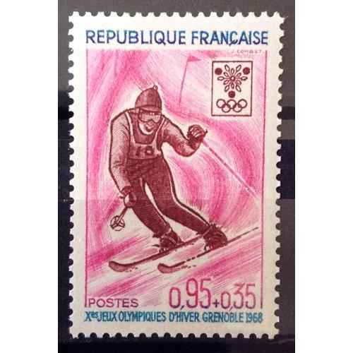 France - J.O. D'hiver Grenoble - Ski Slalom 0,95+0,35 (Magnifique N... on Productcaster.