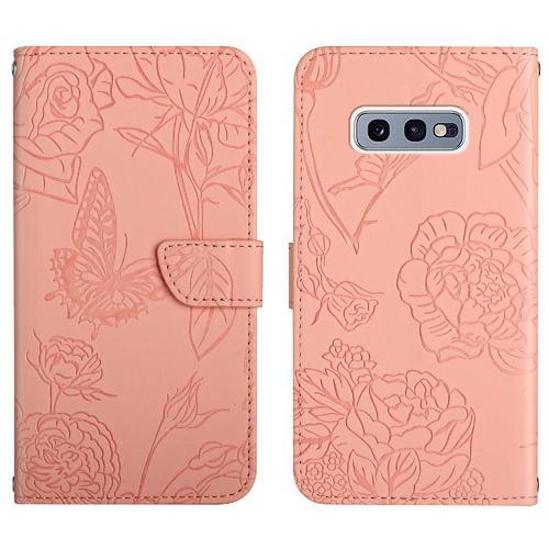 Étui Pour Samsung Galaxy S10e Étui En Cuir Antichoc Fleurs Et Papil... on Productcaster.