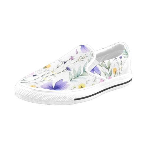 Chaussures À Enfiler Fleurs Sauvages Aquarelle Sans Lacets Pour Hom... on Productcaster.