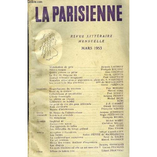 La Parisienne N° 3 - Distribution De Prix. Jacques Laurentbâtons Ro... on Productcaster.