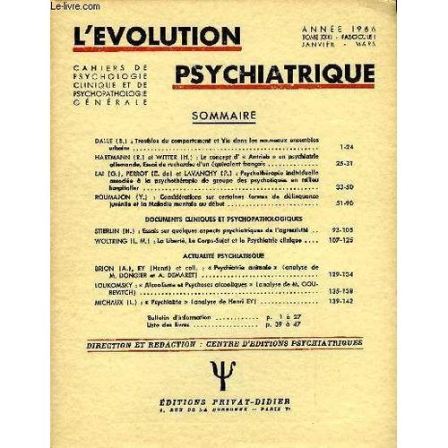 L'evolution Psychiatrique Fascicule I - Dalle (B.) : Troubles Du Co... on Productcaster.