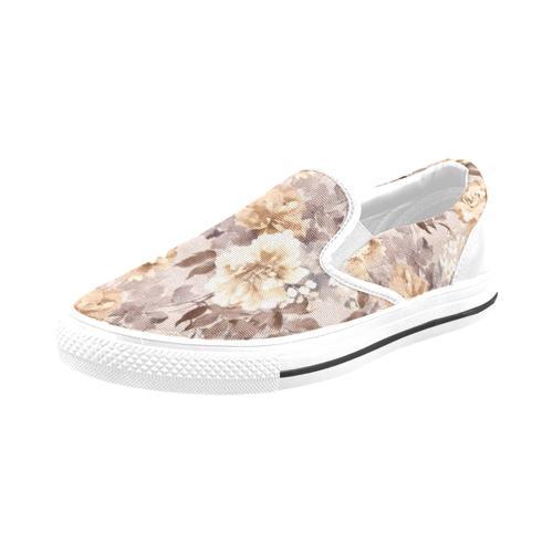 Chaussures À Enfiler Moody Aquarelle Florals Marine Rose Vin Sans L... on Productcaster.