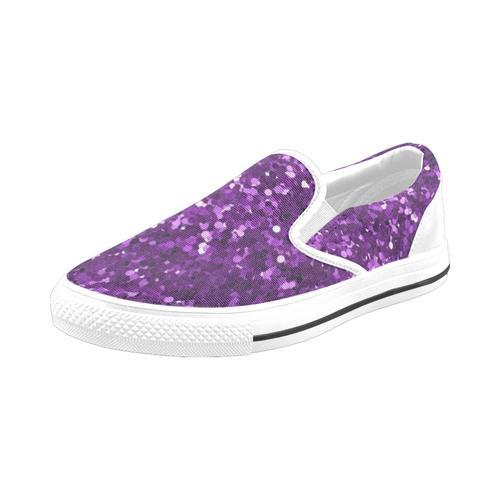 Chaussures À Enfiler Paillettes Violettes Sans Lacets Pour Hommes E... on Productcaster.