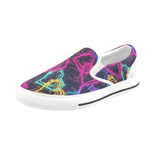 Chaussures À Enfiler Motifs De Coeurs Galaxy Neon Graffiti Sans Lac... on Productcaster.