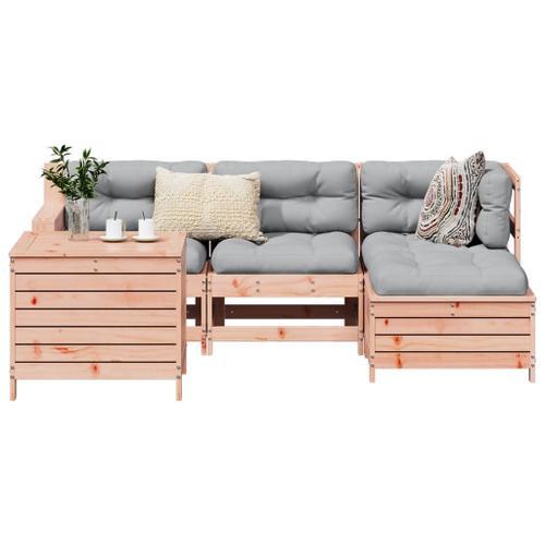 Vidaxl Salon De Jardin 5 Pcs Bois Massif Sapin De Douglas on Productcaster.