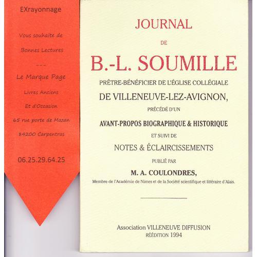 Journal De B. L. Soumille Prêtre Bénéficier De L'église Collégiale... on Productcaster.