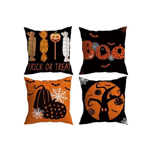 Housses de coussin pour Halloween, 4 pièces, taie d'oreiller, décor... on Productcaster.