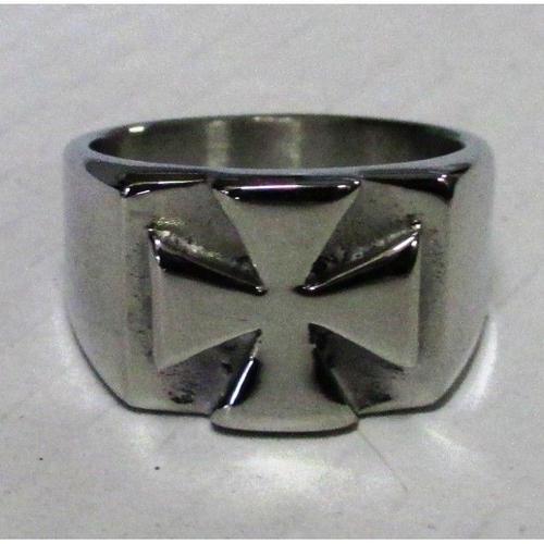 Chevaliere Croix De Malte Simple 9us Inox Bague Homme Femme on Productcaster.