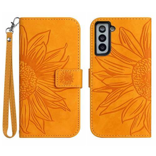 Étui Pour Samsung Galaxy S21 Tournesol Gaufré Cuir Pu De Luxe Étui ... on Productcaster.