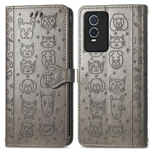 Étui Pour Vivo Y76s Étui En Cuir Antichoc Animaux De Dessin Animé C... on Productcaster.