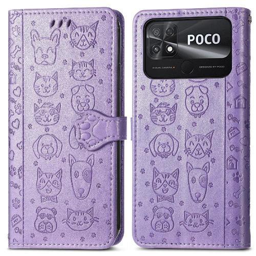 Étui Pour Xiaomi Poco C40 Antichoc Étui En Cuir Animaux De Dessin A... on Productcaster.