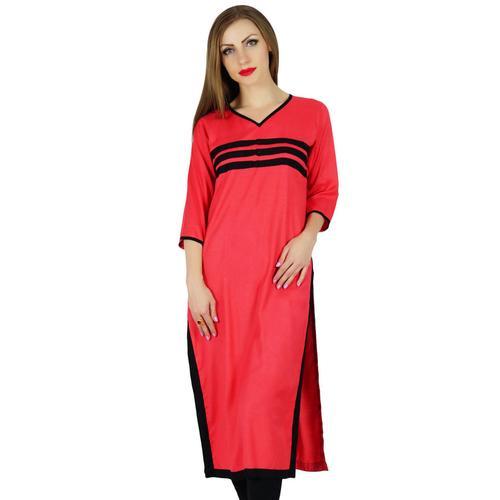 Bimba Femmes Rayon Kurta Kurti Manches 3/4 Indien Vêtements Décontr... on Productcaster.