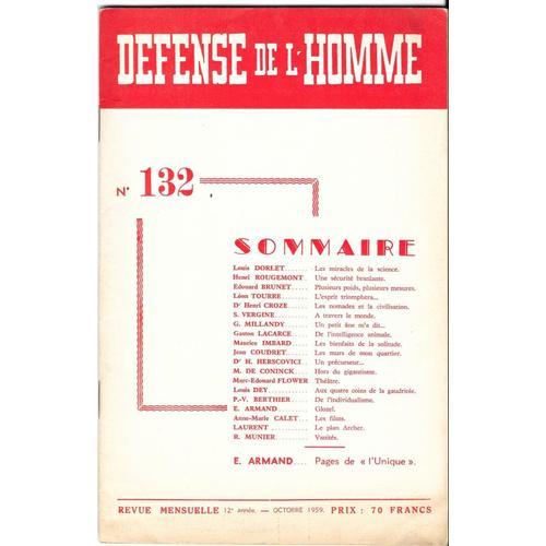 Defense De L'homme 12e Annee N° 132 - Louis Dorlet..Les Miracles De... on Productcaster.