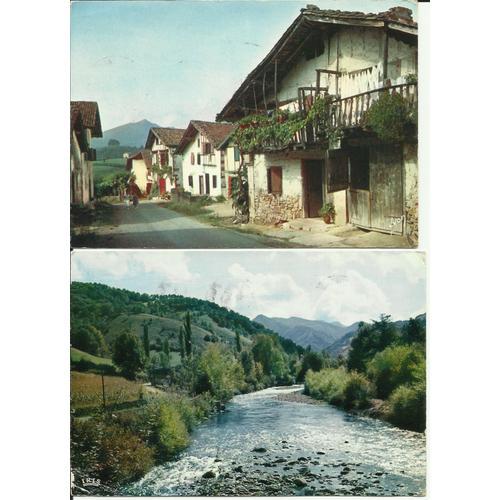 2 Cpsm Vues Du Pays Basque : Vallée De La Nive ; Village Traditionnel on Productcaster.