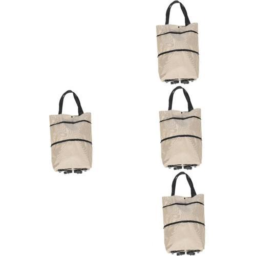 4 Pièces Sac De Rangement Pliable Avec Roues Valise Pliable Chariot... on Productcaster.