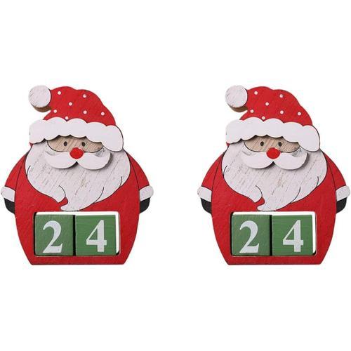 2 Pièces Compte à Rebours pour Noël Cadeaux De Noël Calendrier De N... on Productcaster.