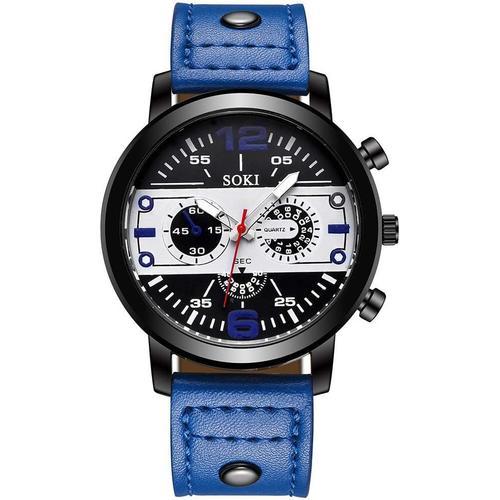 Homme Montre Bracelet Quartz Analog Affaires Habiller Regarder Mode... on Productcaster.