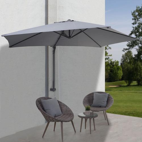 Parasol Mural Casoria, Parasol Déporté Pour Le Balcon, 3m, Inclinab... on Productcaster.