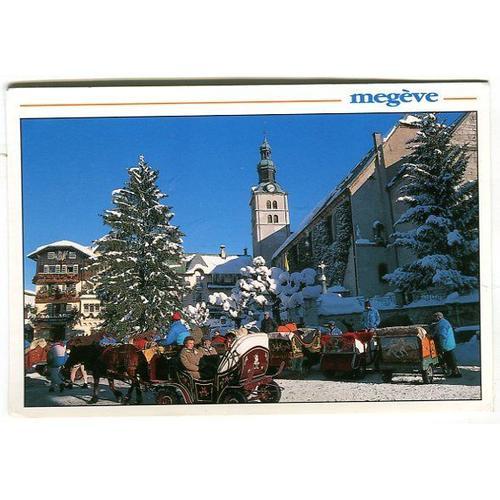 Carte Postale - Place De L' Eglise - Mégève - Haute Savoie - 74 on Productcaster.