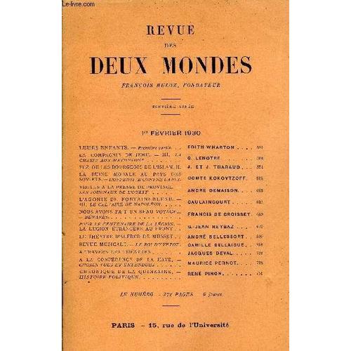 Revue Des Deux Mondes Ce Annee N°3 - Leurs Enfants. ¿ Première Part... on Productcaster.