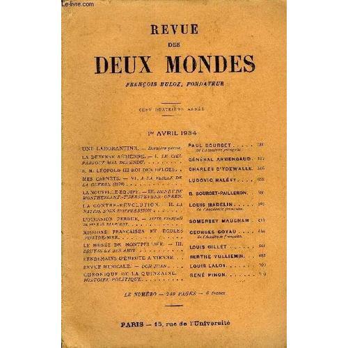 Revue Des Deux Mondes Cive Annee N°3 - Une Laborantine. - Dernière ... on Productcaster.