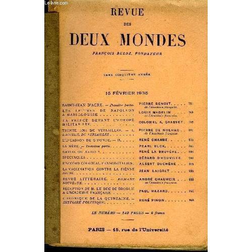 Revue Des Deux Mondes Cve Annee N°4 - Saint-Jean D¿Acre. - Première... on Productcaster.